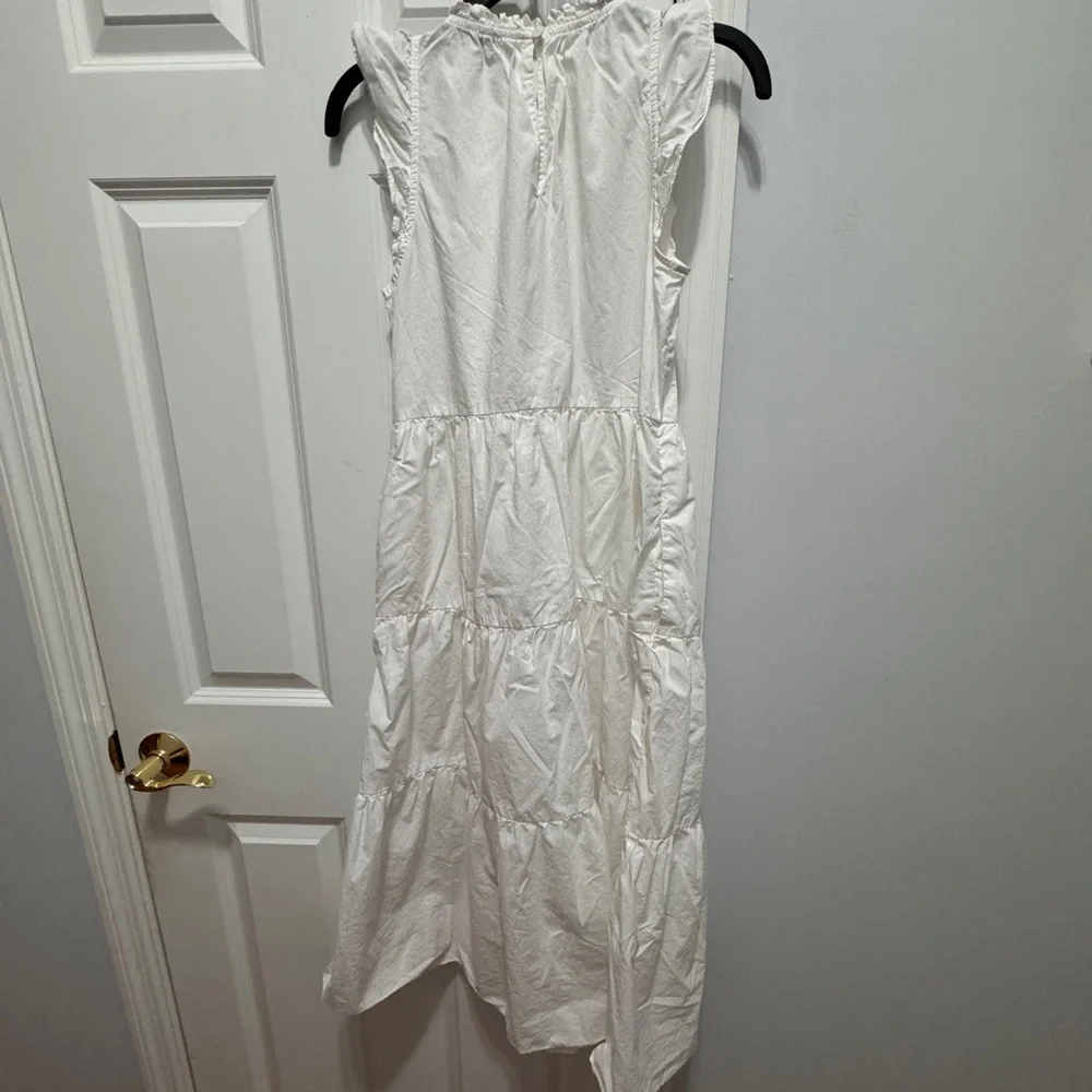 J. Crew Cream Midi cotton Dress size XS